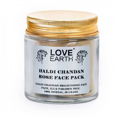 Love Earth Haldi Chandan Rose Face Pack - Indyancart