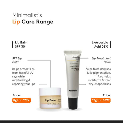 Minimalist 8% L-Ascorbic Acid Lip Treatment Balm - Indyancart