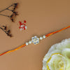 Dhiyona Thread Rakhi Greeting Card & Roli Chawal