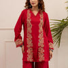 Indyancart IE Women Ethnic Motifs Embroidered A-Line Kurta with Palazzos