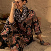 Indyancart IE Ethnic Motifs Printed V-Neck Straight Pure Cotton Kurta With Trouser & Dupatta