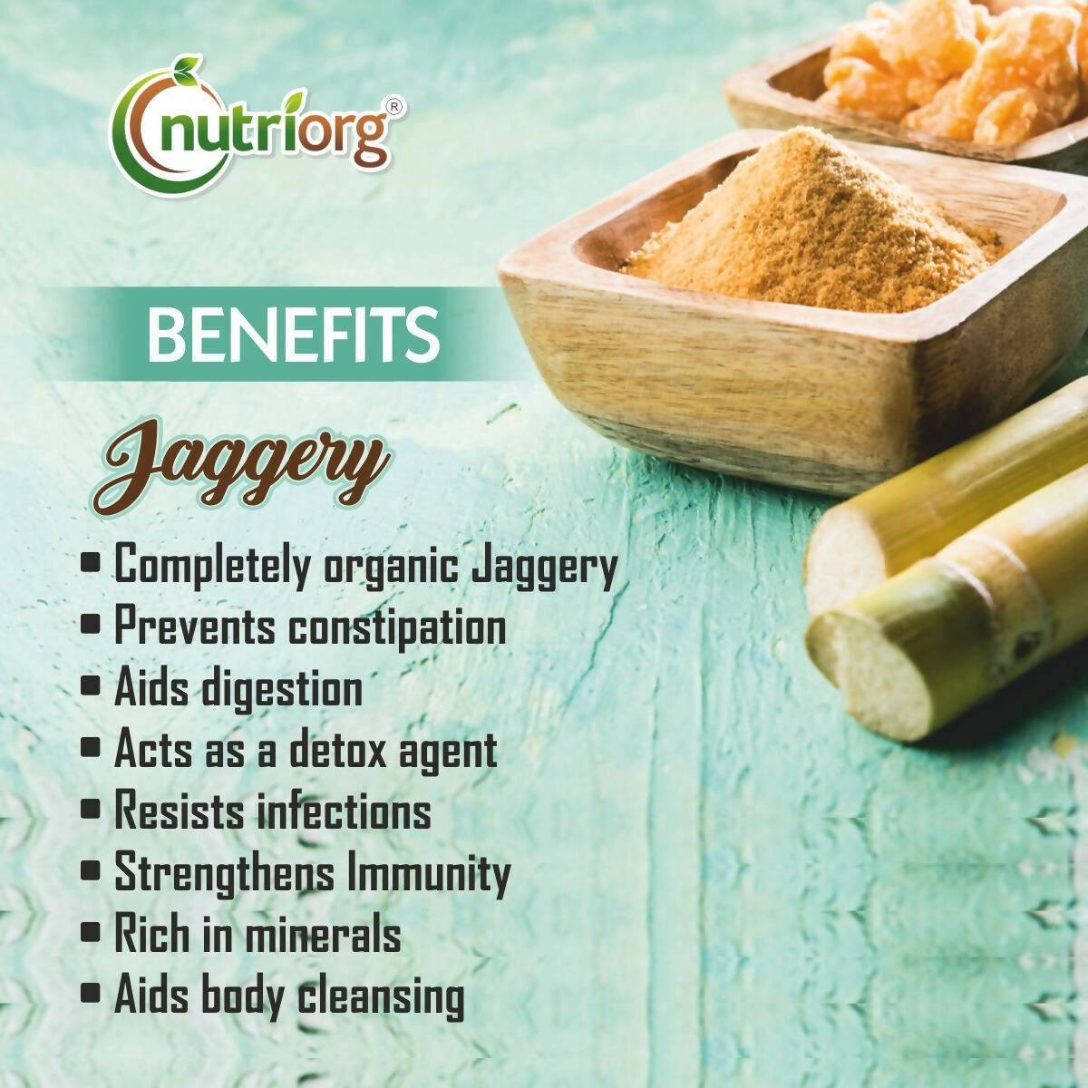 Nutriorg Certified Organic Jaggery Powder