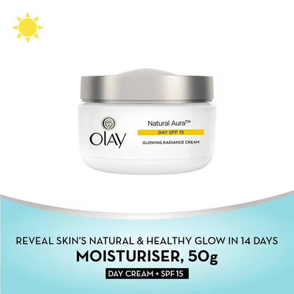 Olay Natural Aura Glowing Radiance Day Cream SPF 15 - Indyancart