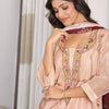 Dhiyona IE Floral Embroidered Thread Work Pure Cotton Kurta With Trousers & Dupatta