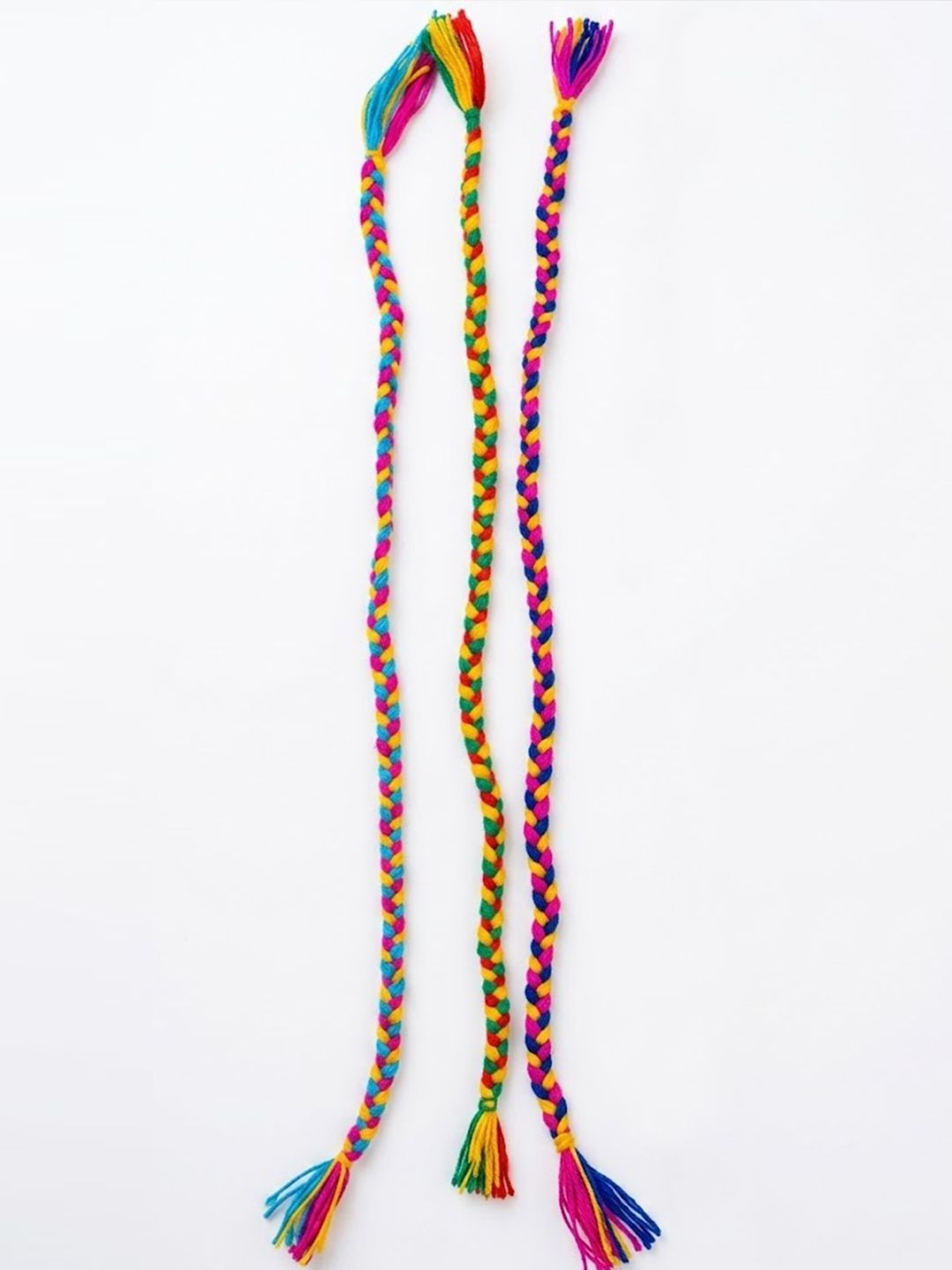 Anouk Set Of 3 Multicolor Thread Rakhi With Roli Chawal Chandan Mishri