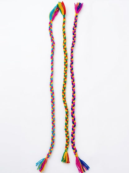 Anouk Set Of 3 Multicolor Thread Rakhi With Roli Chawal Chandan Mishri