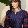 Dhiyona IE Printed Round Neck Pure Cotton Tunic With Trousers