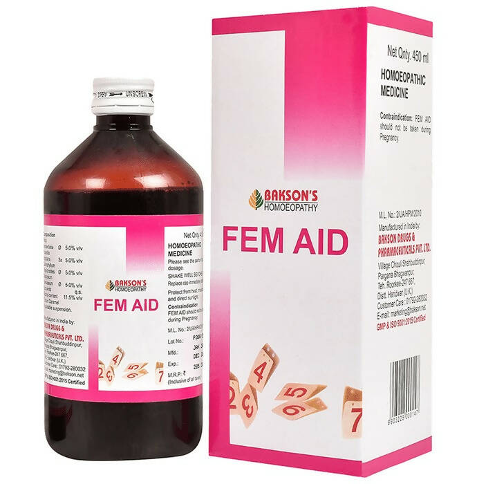 Bakson's Homeopathy Fem Aid Syrup - Indyancart