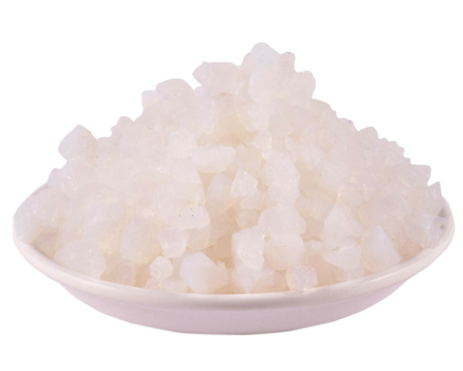 Yuvika Banslochan Ayurvedic Vanslochan Tabashir silicic acid in a clear container with natural background.