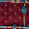 Dhiyona Set Of 4 Family Pack Beaded Thread Rakhi With Roli Chawal Chandan Mishri