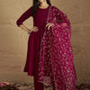Dhiyona VA Women's Anarkali Kurta with Trousers & Dupatta