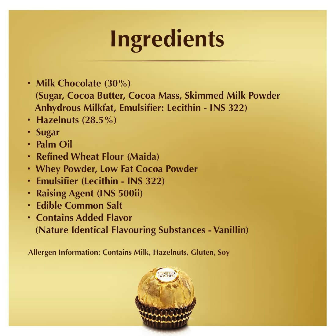 Ferrero Rocher Exquisite Hazelnut And Milk Chocolate | Premium Gift Box Rich, Creamy, Crunchy and Nutty Chocolate For Special Occasions
