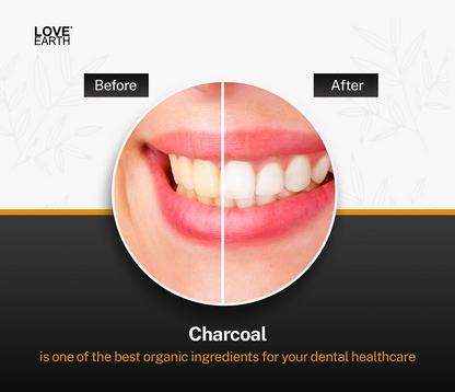 Love Earth Teeth Whitening Charcoal Powder - Indyancart