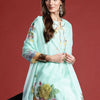 Dhiyona IE Floral Embroidered Thread Work Kurta with Trousers & With Dupatta