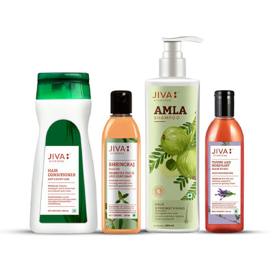 Hair Wellness Combo | Hair Conditioner 200ml | Bhringraj Hair Oil 120ml | Amla shampoo 200ml | Thyme & Rosemary Hair Tonic 120ml