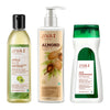 Jiva Ayurveda Complete Hair Nourishment Kit - Almond Shampoo - Conditioner - Amla Hair Oil - Herbal Haircare Kit - 200ml / 120ml