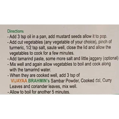 Vijayaa Brahmin's Sambar Powder