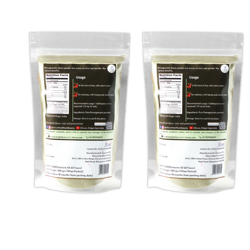 Nxtgen Ayurveda Pomegranate (Anar) Leaf Powder - Indyancart