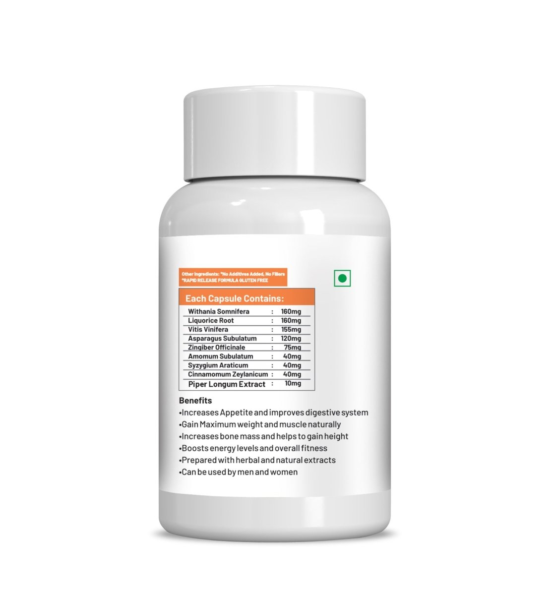 Ae Naturals Health Tone Weight Gain Capsules - Indyancart