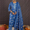 Indyancart IE Women Floral Printed Regular Mirror Work Kurta with Trousers & With Dupatta