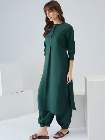 Indyancart IE Women Regular Pure Cotton Kurta with Patiala