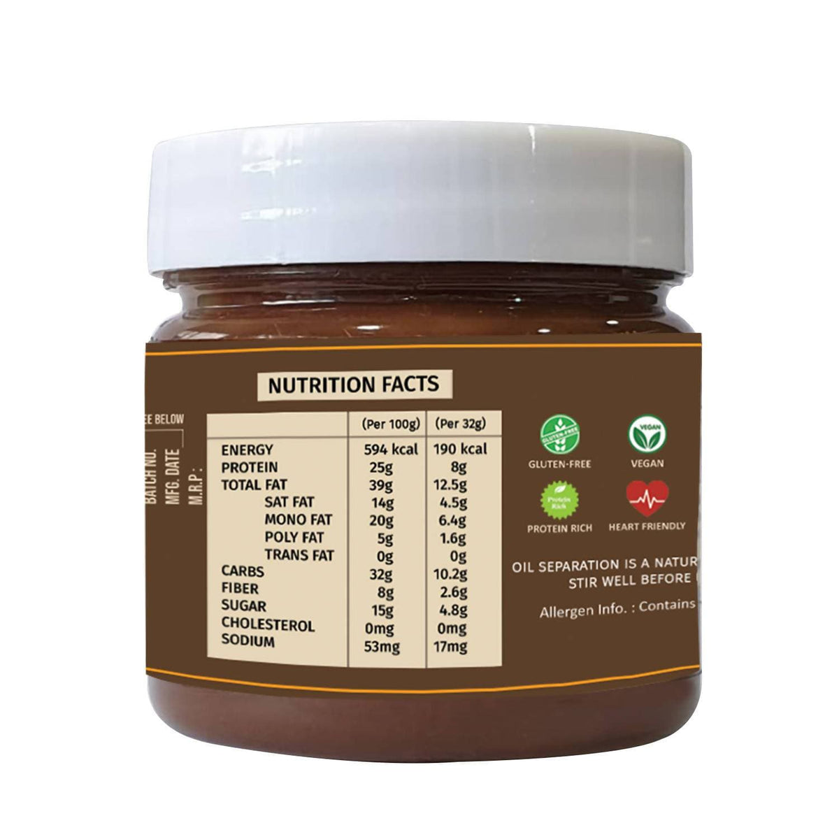 Oye Healthy Peanut Butter Natural Chocolate