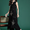 Indyancart IE Embroidered A-Line Top With Trousers Co-Ords
