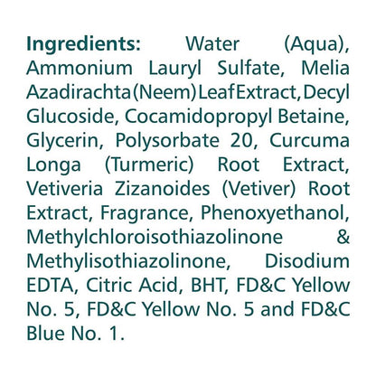 Himalaya Herbals Purifying Neem Foaming Face Wash ingredients