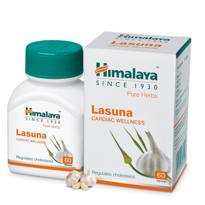 Himalaya Wellness Pure Herbs Lasuna Cardiac Wellness - 60 Tablets - Indyancart