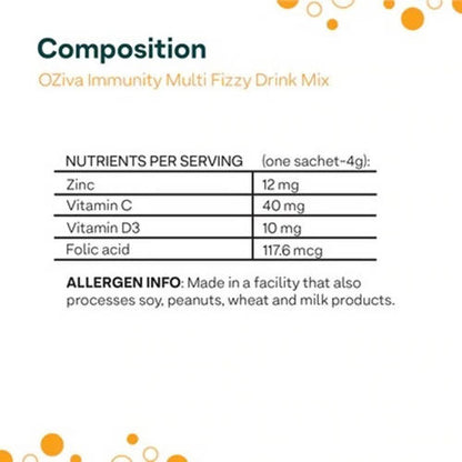OZiva Plant Based Immunity Multivitamins Fizzy Drink Mix