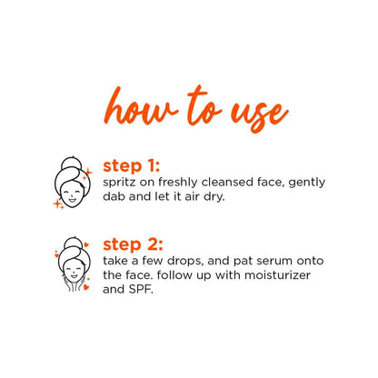 Vitamin C Ultimate Glow Duo | Face Serum (30ml) & Toner | For Glowing Skin | Tightens Pores | Fights Hyperpigmentation | Improves Uneven Skin Tone | Fragrance-Free | 100% Vegan