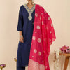 Dhiyona IE Women Ethnic Motifs Embroidered Regular Thread Work Kurta with Trousers & With Dupatta