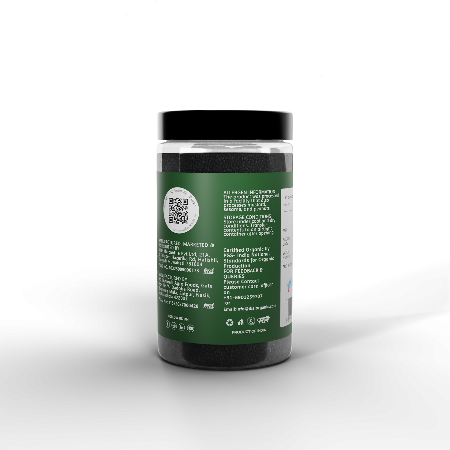 IKAI Organic Black Sesame Seeds
