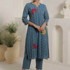 Dhiyona IE Women Embroidered Pure Cotton Kurta With Trouser