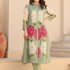Dhiyona IE Floral Printed Pure Cotton Mandarin Collar Tunic With Trousers