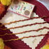 Dhiyona Set Of 4 Yellow & Red Thread Rakhi With Roli Chawal Chandan Mishri