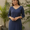 Dhiyona IE Women V-Neck Straight Kurta with Trouser
