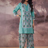 Dhiyona IE Ethnic Motifs Printed Notch Neck Pure Cotton Straight Kurta With Palazzos