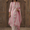 Dhiyona IE Women Ethnic Motifs Printed Regular Pure Cotton Kurta with Trousers & With Dupatta