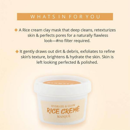 Glamveda Hydrate & Glow Rice Creme' Masque