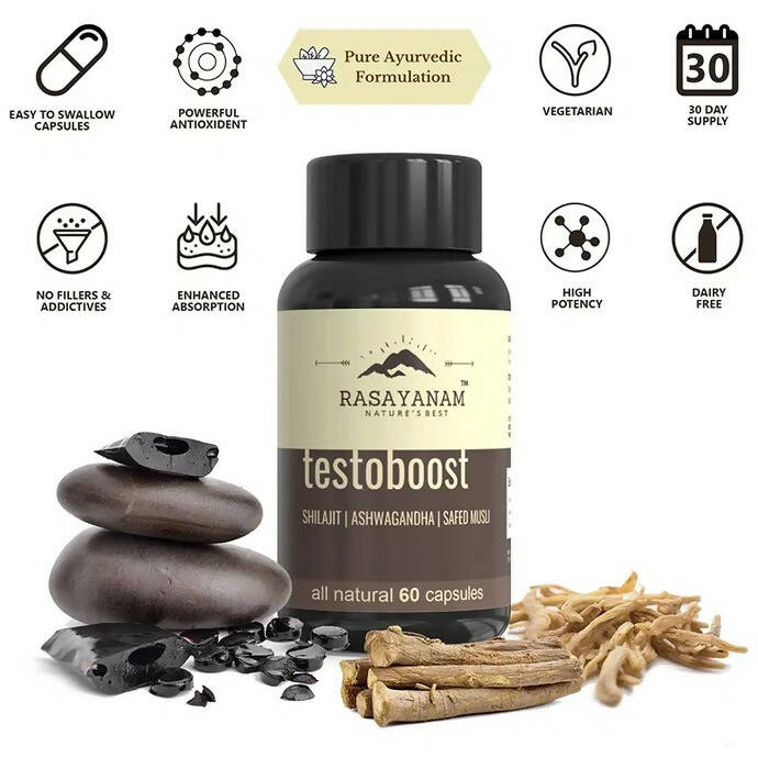 Rasayanam Testoboost Capsules - Indyancart