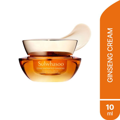 Sulwhasoo Concentrated Ginseng Renewing Cream in a jar, a luxurious face cream with ginseng extract for skin renewal and hydration.