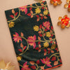 Dhiyona GR Women's Ghazal Classic Couture Dark Green Cotton Jamdani Saree