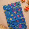 Dhiyona GR Women's Kavya Gypsy Glam Blue Cotton Jamdani Saree