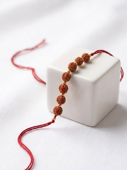 Anouk Religious Rudraksh Thread Rakhi With Roli Chawal Chandan Mishri