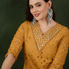 Dhiyona SN Women's Embroidered Pure Cotton Kurta & Trousers