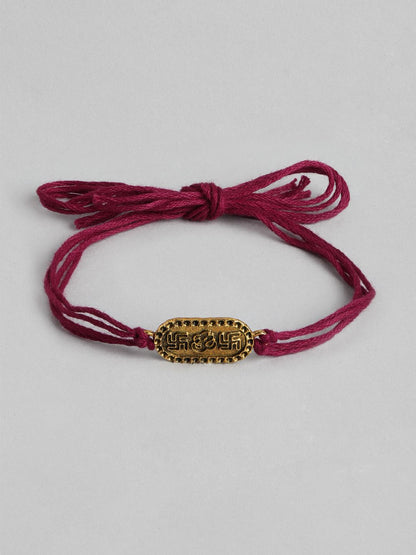 Anouk Unisex Set of 2 Beaded Bhai Bhabhi Rakhis With Roli & Chawal