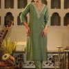 Dhiyona IE Women Solid Kurta with Trousers