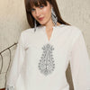 Dhiyona IE Women Ethnic Motifs Embroidered Pure Cotton Kurta with Trouser