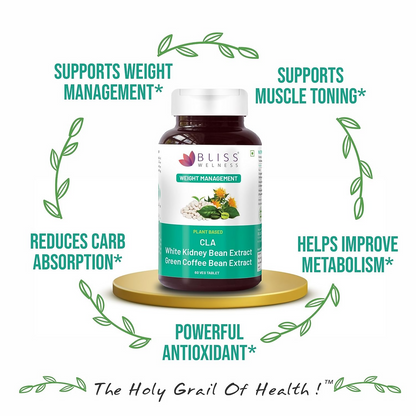 Bliss Welness CLA White Kidney Bean Extract Green Coffee Bean Extract Tablets - Indyancart